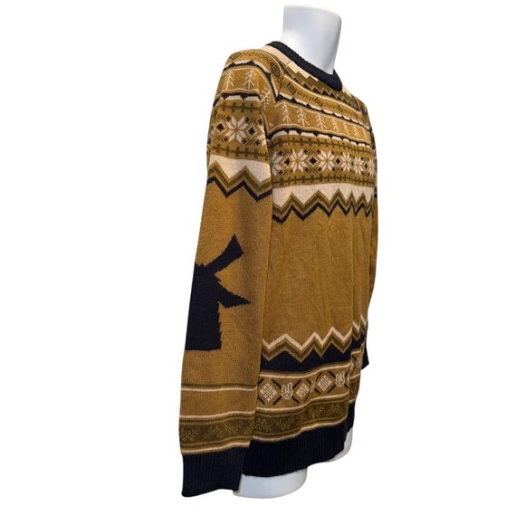 Rare Dutch Bros Brothers Christmas Sweater Mens S Brown Windmill Fair Isle - Picture 4 of 9